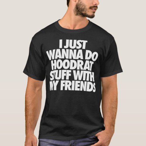I Just Wanna Do Hoodrat Stuff With My Friends T_Shirt