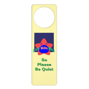I Just Wanna Holla Pastel Yellow Door Hanger