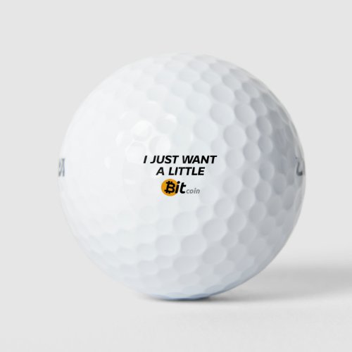 I Just Want a Little Bitcoin Golf Balls