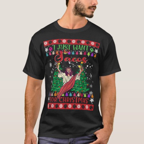 I just Want Tacos for Christmas Xmas  T_Shirt