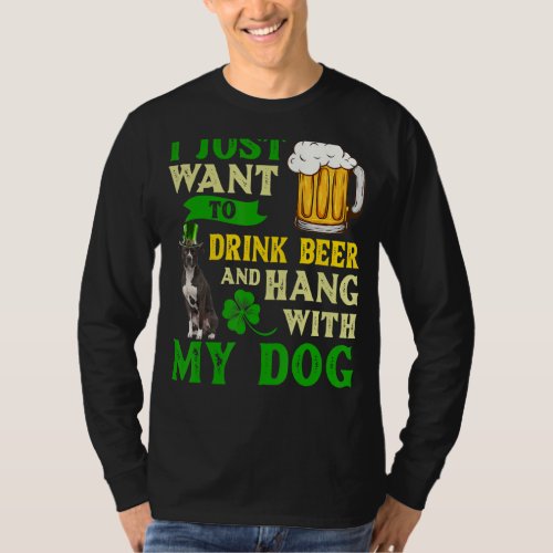 I Just Want To Drink Beer And Hang With My America T_Shirt