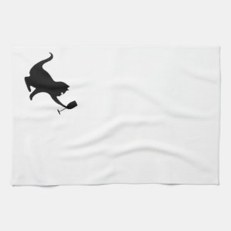 I just want to drink wine and pet my cat kitchen towel
