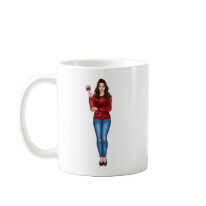 "I just want to drink wine and watch Christmas"  C Coffee Mug