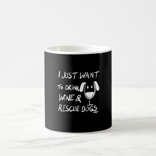 I just want to drink wine coffee mug (Center)
