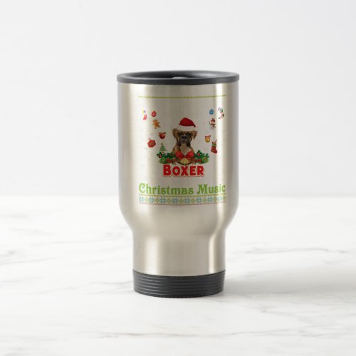 I Just Want To Hug My Boxer Dog  Xmas Gift Travel Mug