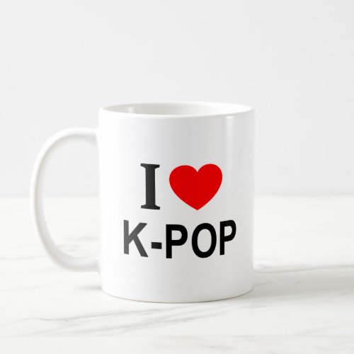 I ️ K_POP I LOVE K_POP I HEART K_POP COFFEE MUG