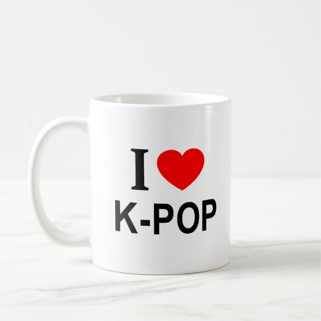 I ❤️ K-POP I LOVE K-POP I HEART K-POP COFFEE MUG (Left)