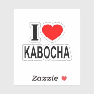 I ❤️ KABOCHA I LOVE KABOCHA I HEART KABOCHA Vinyl Sticker