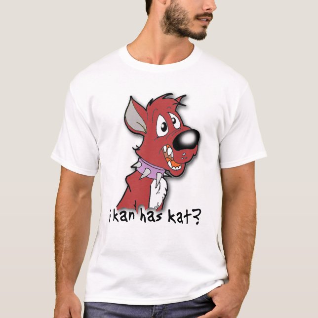 I Kan Has Kat? Funny T-Shirt I can has   (Front)