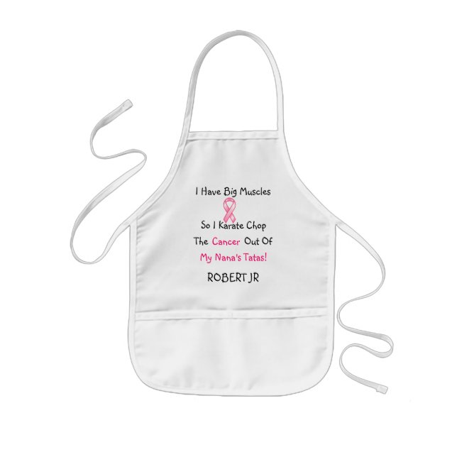I karate Chop My Nana's Cancer Kids' Apron (Front)