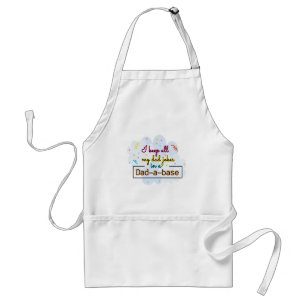 I Keep All My Dad Jokes In A Dad-A-Base Adult Apron