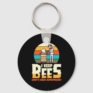 I Keep Bees Keychain