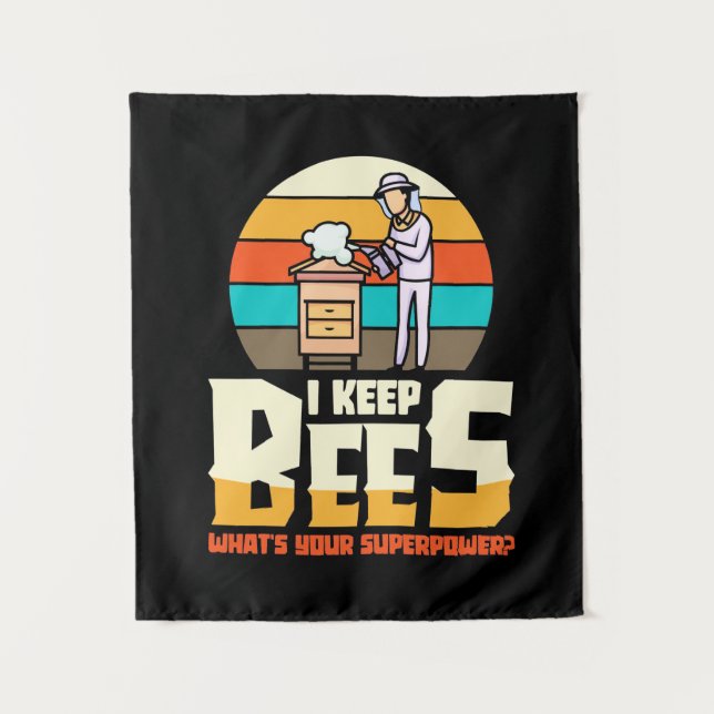 I Keep Bees Tapestry (Front)
