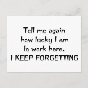 I KEEP FORGETTING POSTCARD