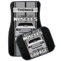 I Keep My Muscles In The Garage Muscle Car Grey