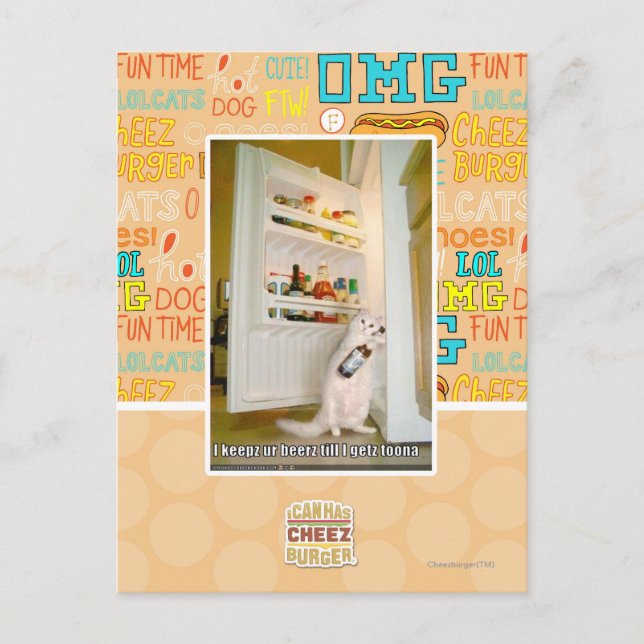 I keepz ur beerz postcard (Front)