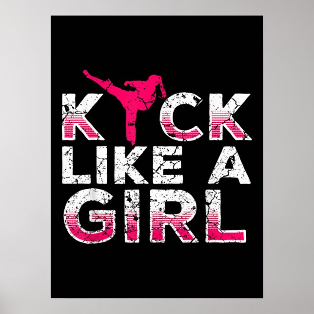 I Kick Like A Girl Kickboxing Poster (Front)