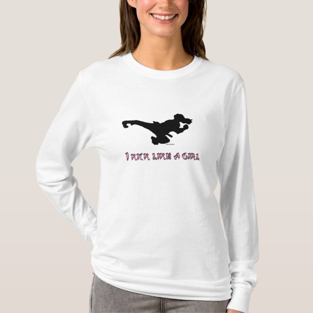 I kick like a girl T-Shirt (Front)