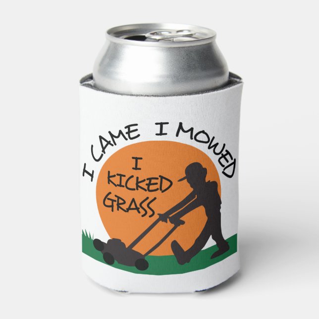 I Kicked Grass Can Cooler (Can Front)