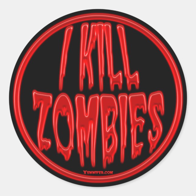 I Kill Zombies Stickers (Front)