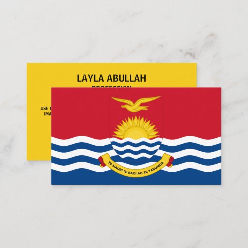 I_Kiribati Flag  Coat of Arms Flag of Kiribati Business Card