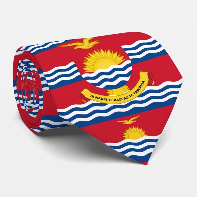 I-Kiribati Flag & Coat of Arms, Flag of Kiribati Neck Tie (Rolled)