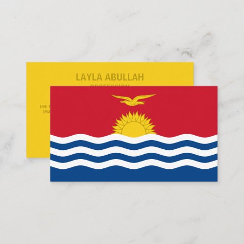 I_Kiribati Flag Flag of Kiribati Business Card