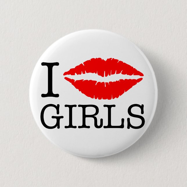 I KISS GIRLS BUTTON (Front)