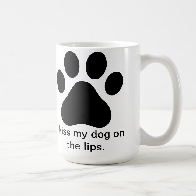 I Kiss My Dog Mug (Right)