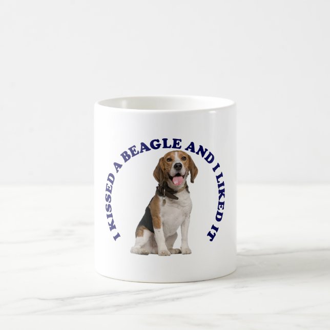 I Kissed a Beagle Coffee Mug (Center)