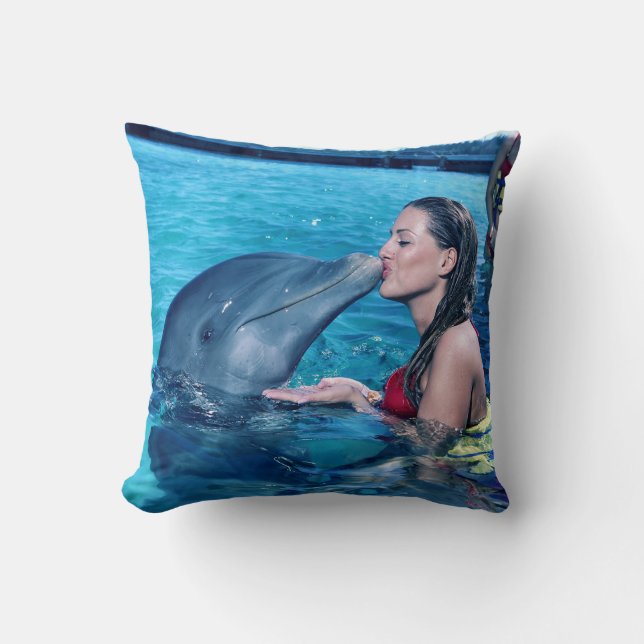 I KISSED A DOLPHIN # Miss Multiverse Pillow (Front)