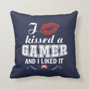 I kissed a GAMER Throw Pillow