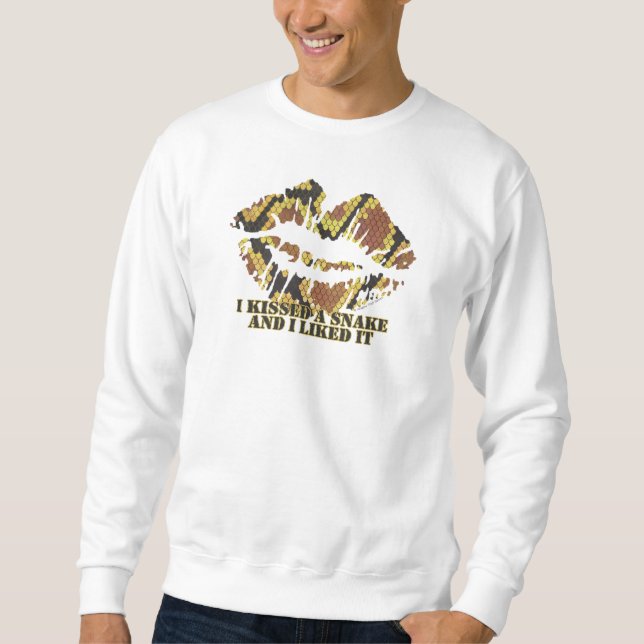 I Kissed a Snake Brown and Gold Print Sweatshirt (Front)