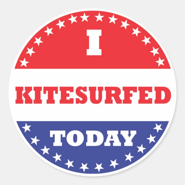 I Kitesurfed Today Classic Round Sticker (Front)