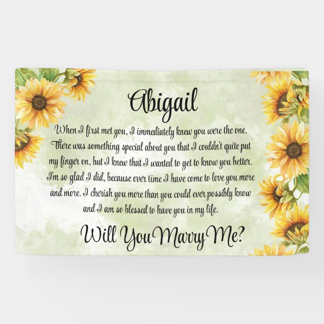 I Knew You Were The One Personalized Proposal Banner (Horizontal)