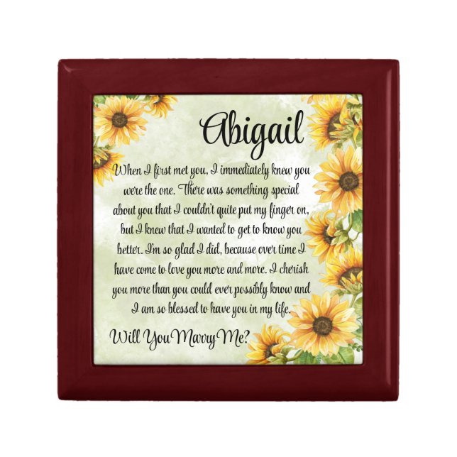 I Knew You Were The One Personalized Proposal Gift Box (Front)