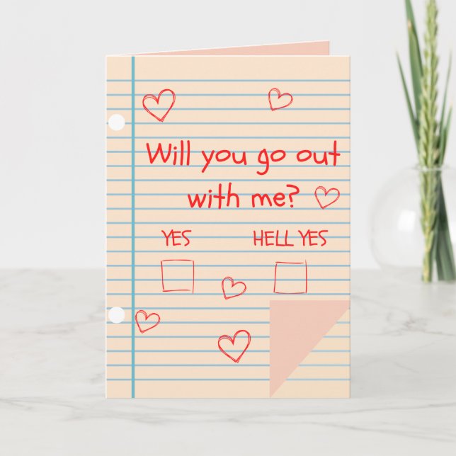 I Knew You'd Say Yes! Funny Valentine Card (Front)
