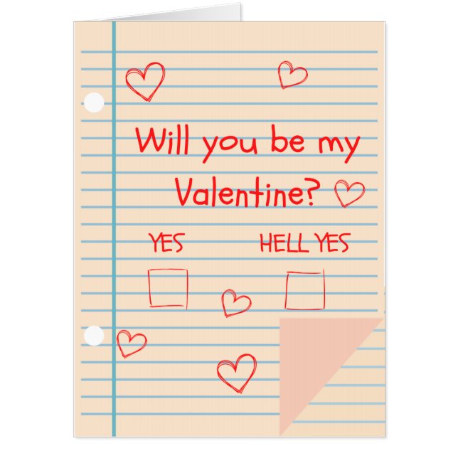 I Knew You'd Say Yes! Funny Valentine Giant Card (Front)