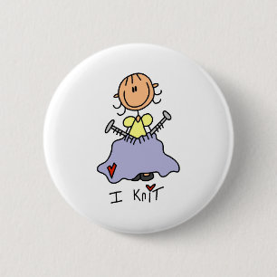 I Knit Button