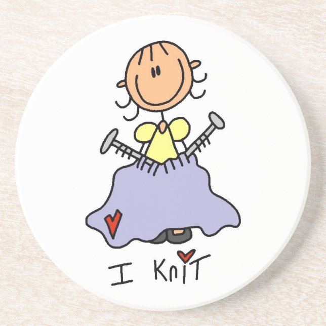 I Knit Coaster (Front)