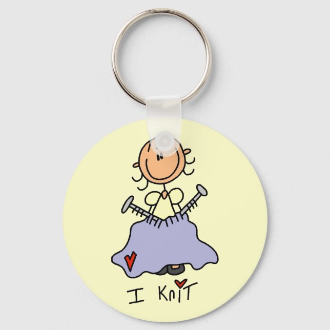I Knit Keychain (Front)