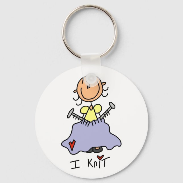 I Knit Keychain (Front)