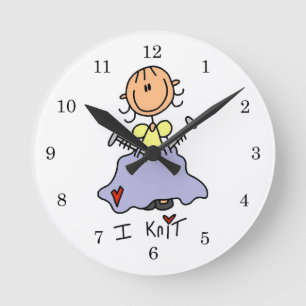 I Knit Round Clock