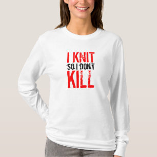 I Knit So I Don't Kill ladies hoody