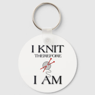 I knit therefore I am Keychain