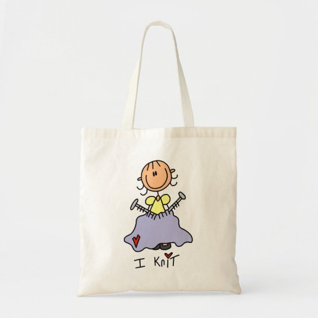 I Knit Tote Bag (Front)