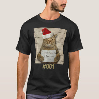 I Knocked Over The Christmas Tree Cat T-Shirt