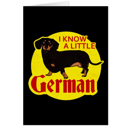 I Know A Little German Cards (Front)
