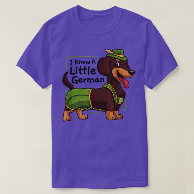 I Know A Little German Dachshund Oktoberfest T-Shirt (Design Front)