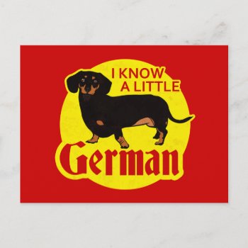 I Know A Little German Postcard by jamierushad at Zazzle